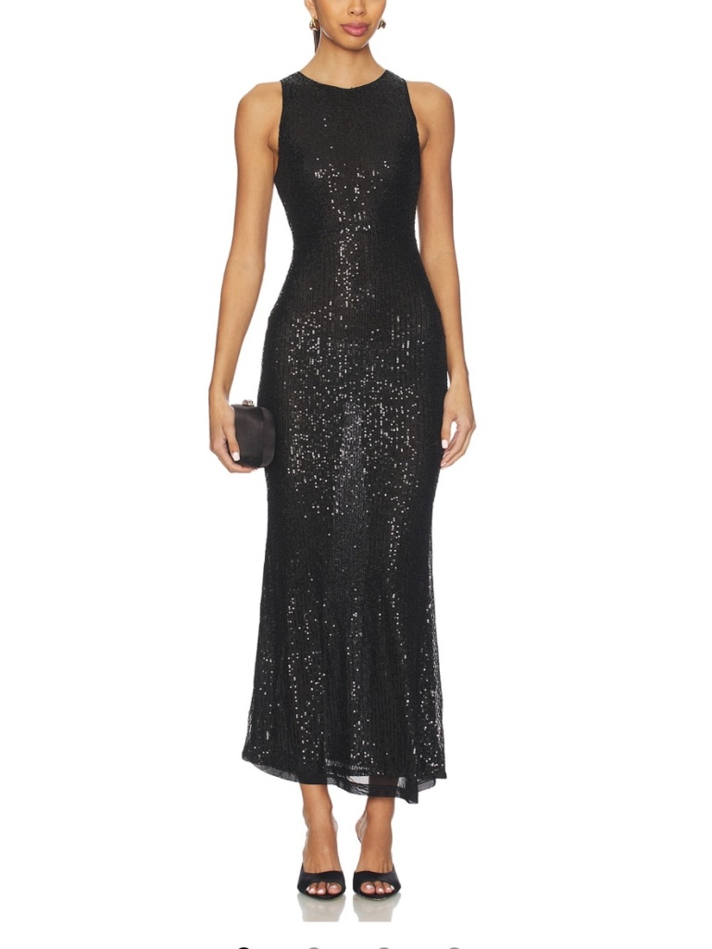Superdown Black Sequin Dress